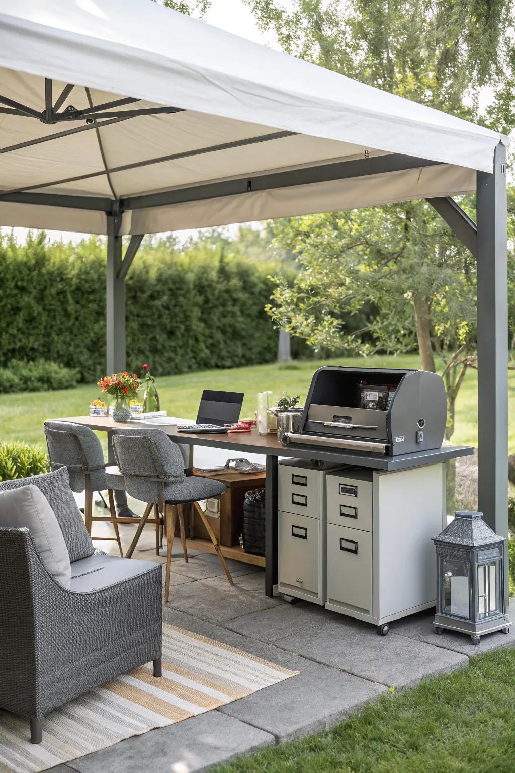 Multi-functional spaces enhance outdoor living.