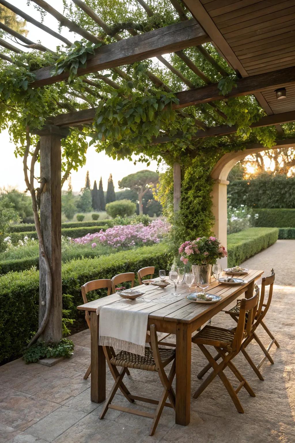 An alfresco dining setup can elevate your outdoor meals into memorable experiences.