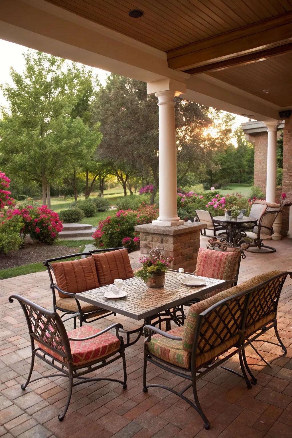 Get creative by mixing different seating styles