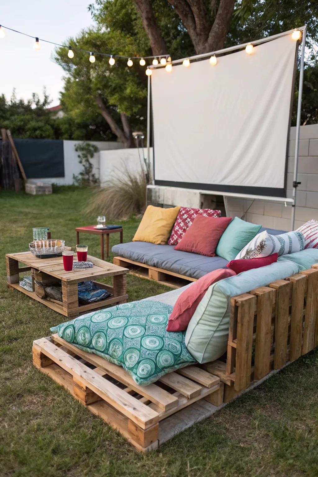 Craft your own rustic seating with DIY pallet sofas for a unique touch.