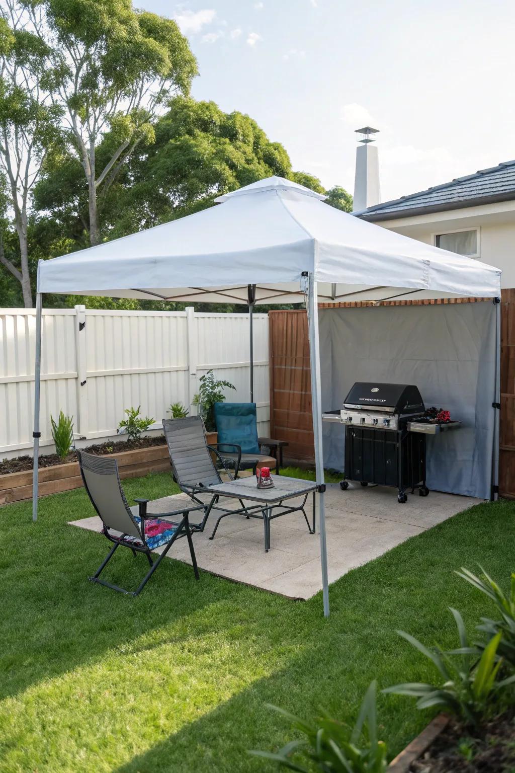 Enjoy flexibility and convenience with a pop-up tent.