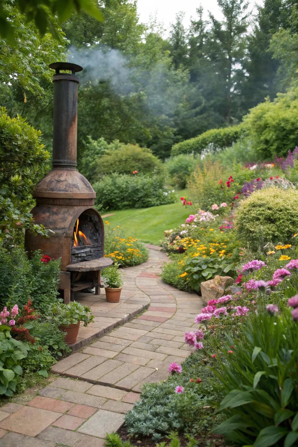 Seamlessly blend your stove into a lush garden oasis.