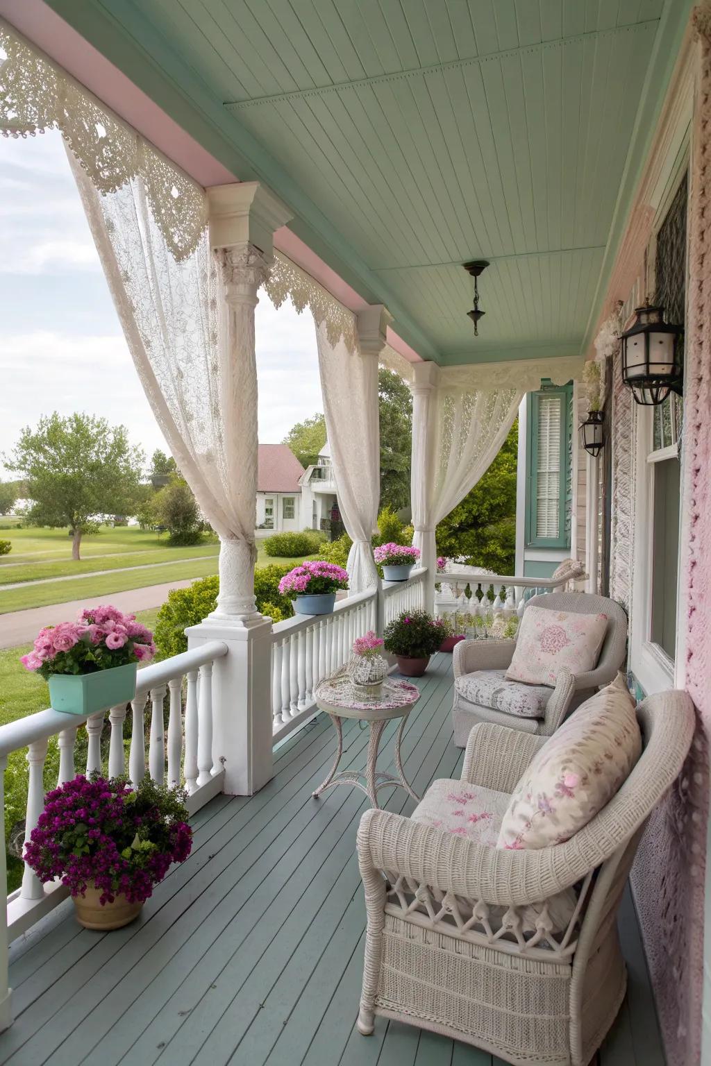 Create a dreamy escape with soft pastel hues.