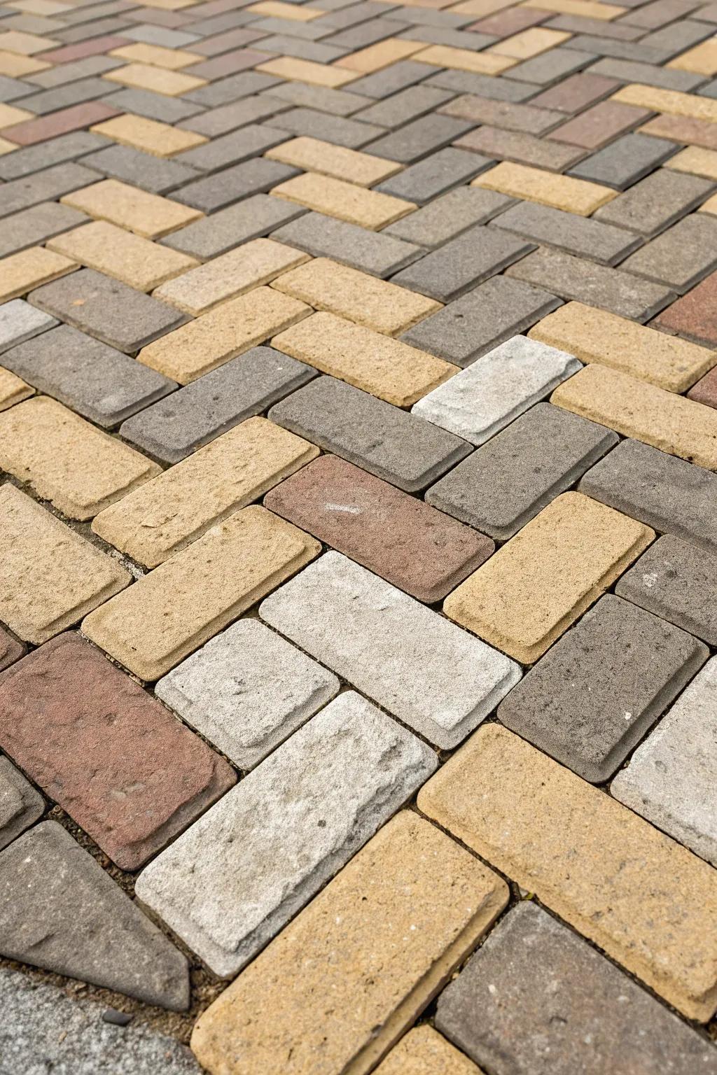 Distinctive paver patterns add elegance and interest.