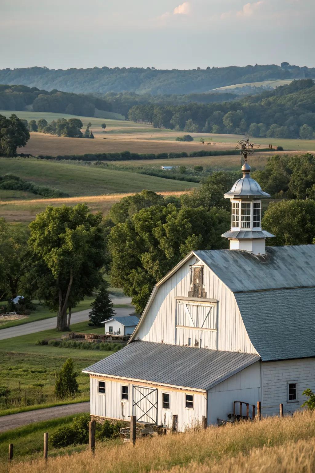 A charming cupola adds classic beauty and functionality.