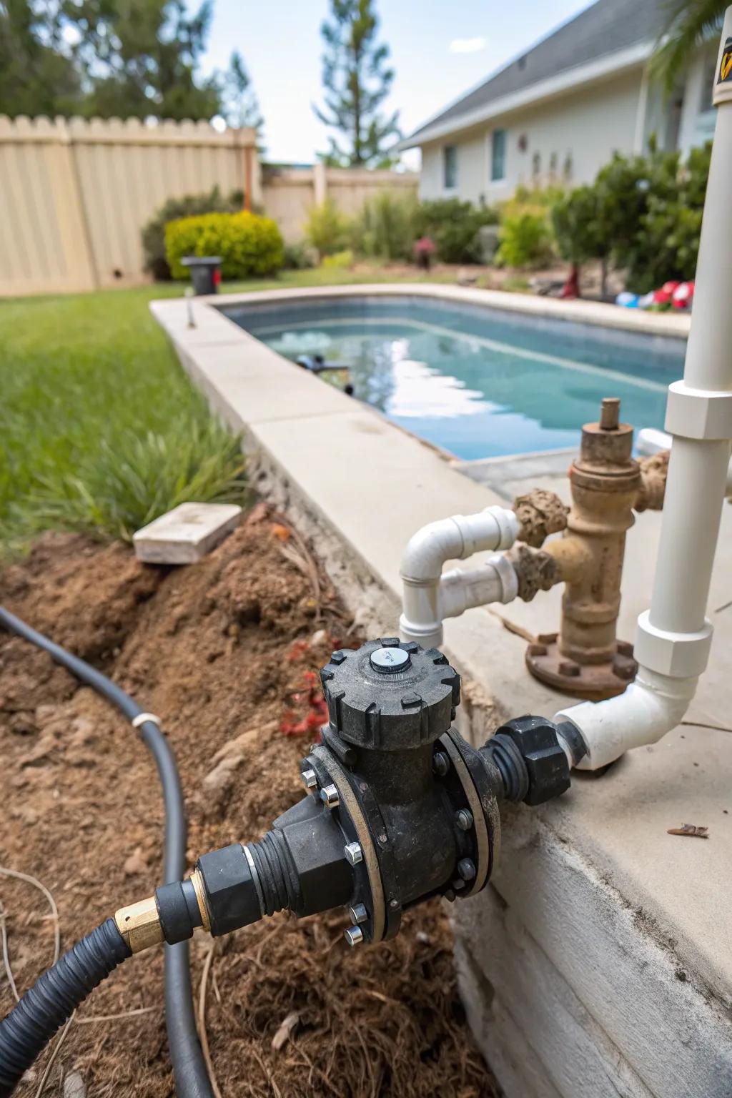 Gain control with a backwash valve.