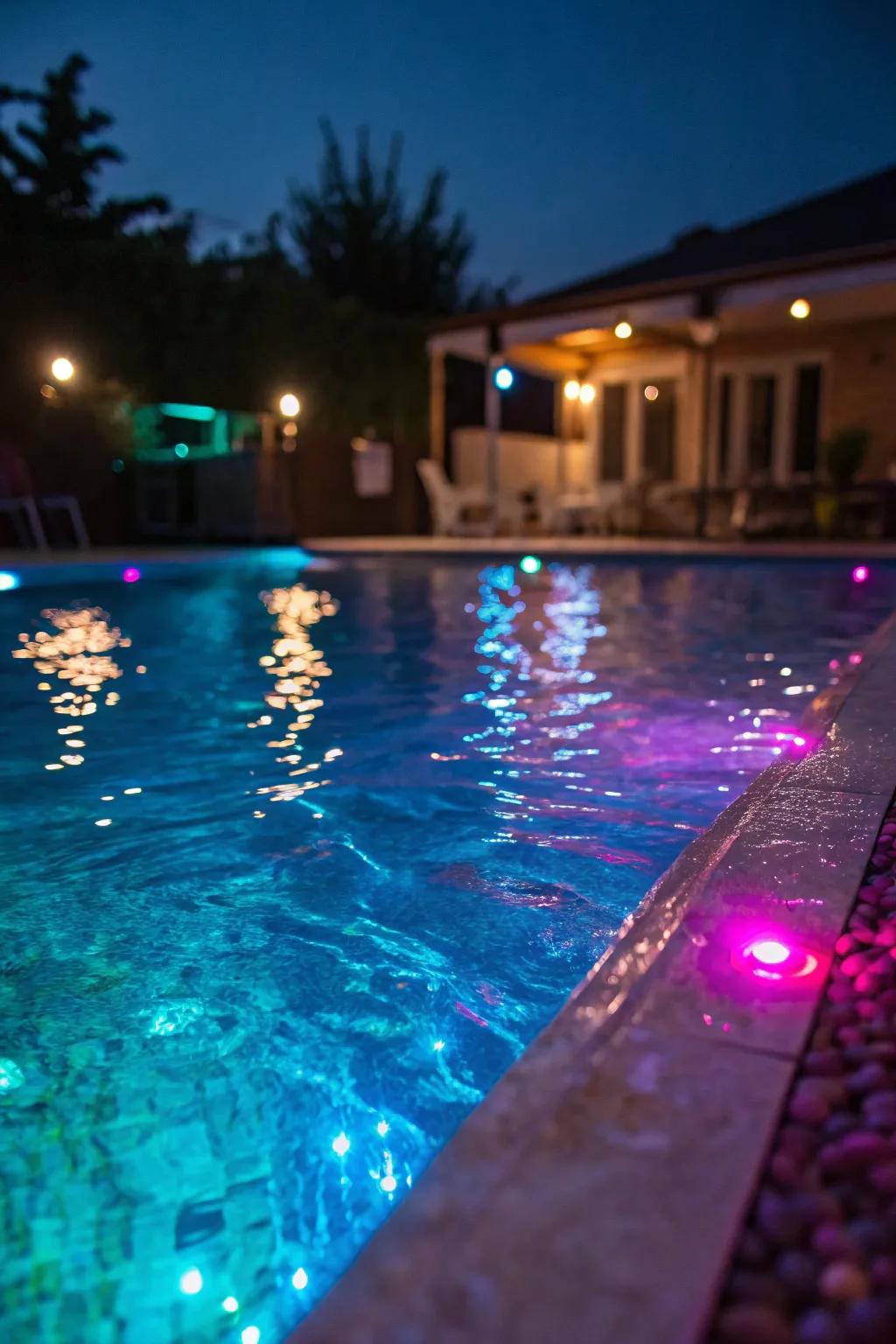 A mesmerizing glow with underwater LED lighting.