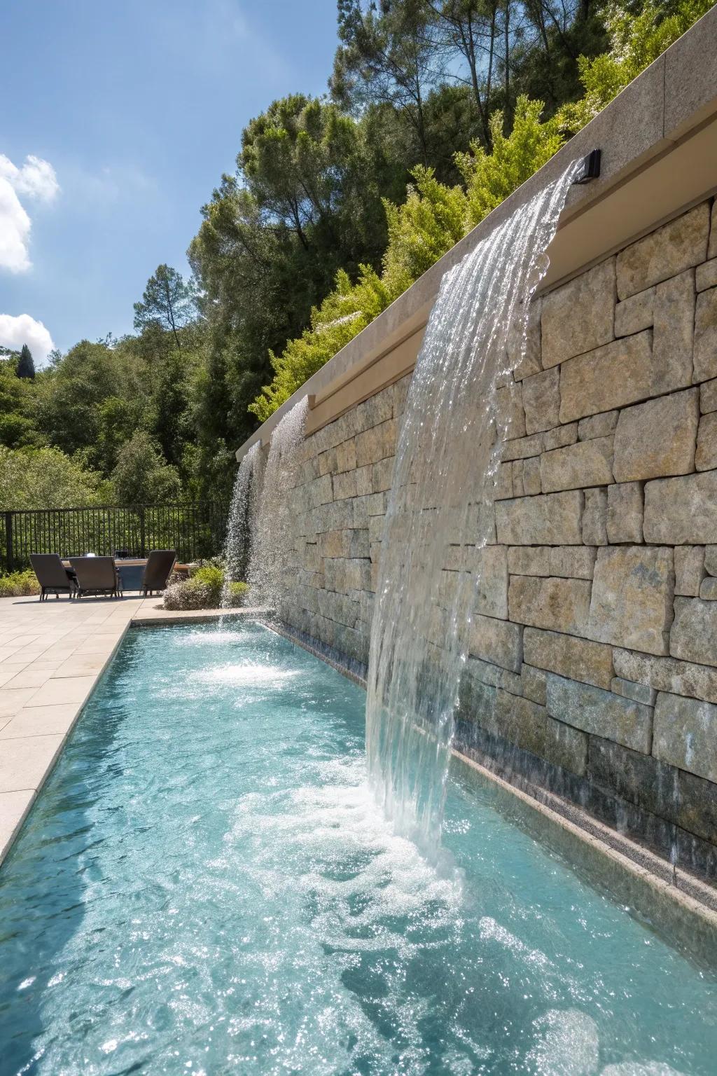 Waterfall wall art combines visual beauty with soothing sounds.