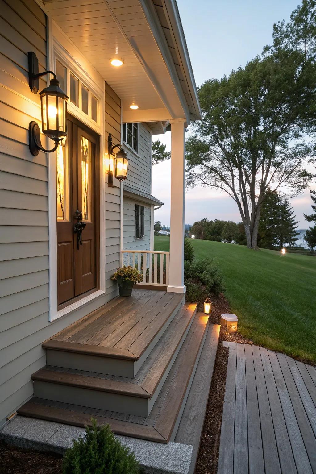 Wall sconces add character and balance.
