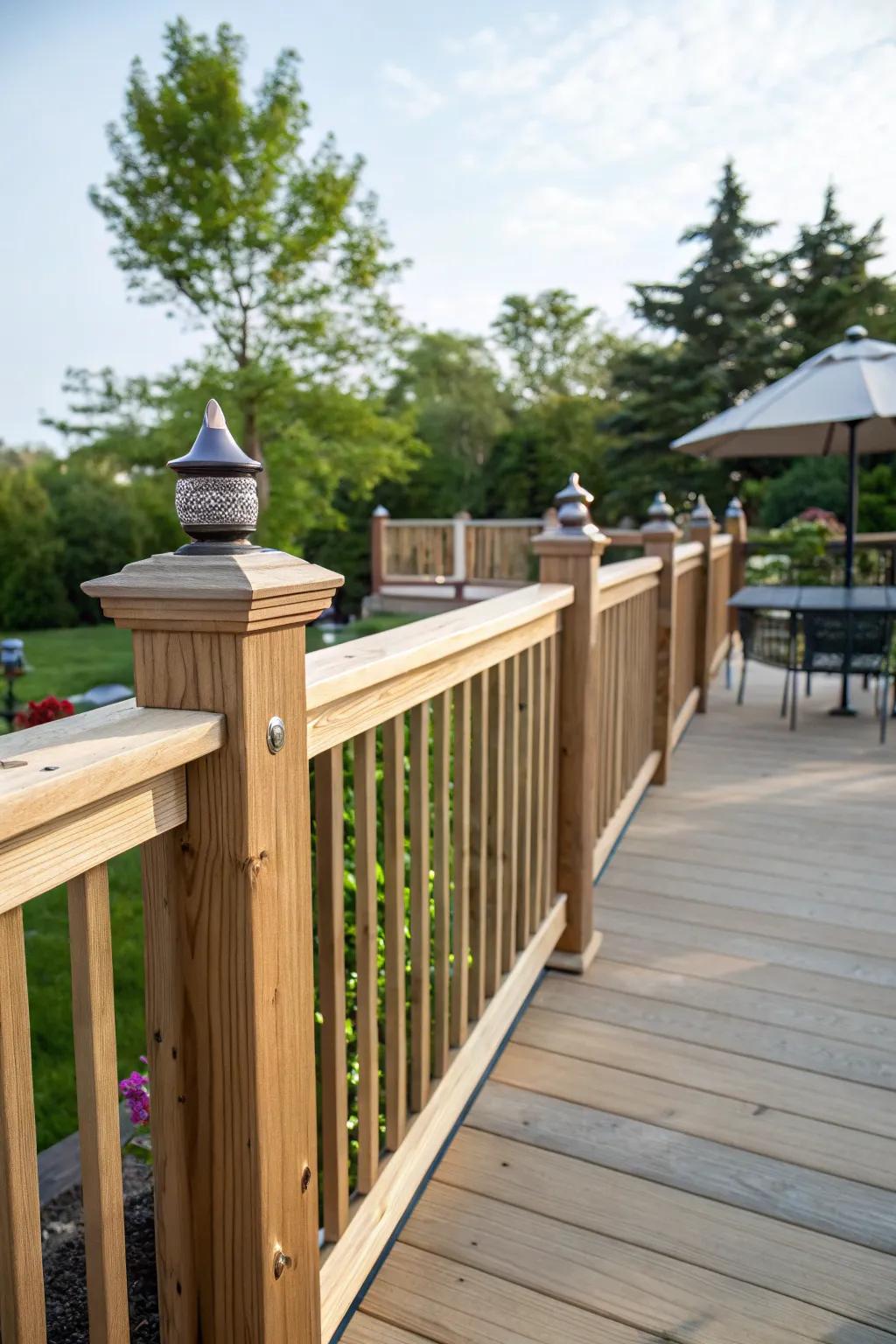 Elevate your deck's style with decorative post caps.