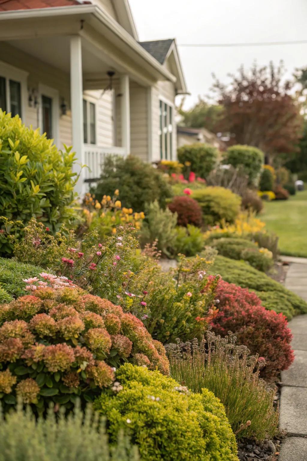 Lush vegetation creates a vibrant and private space.