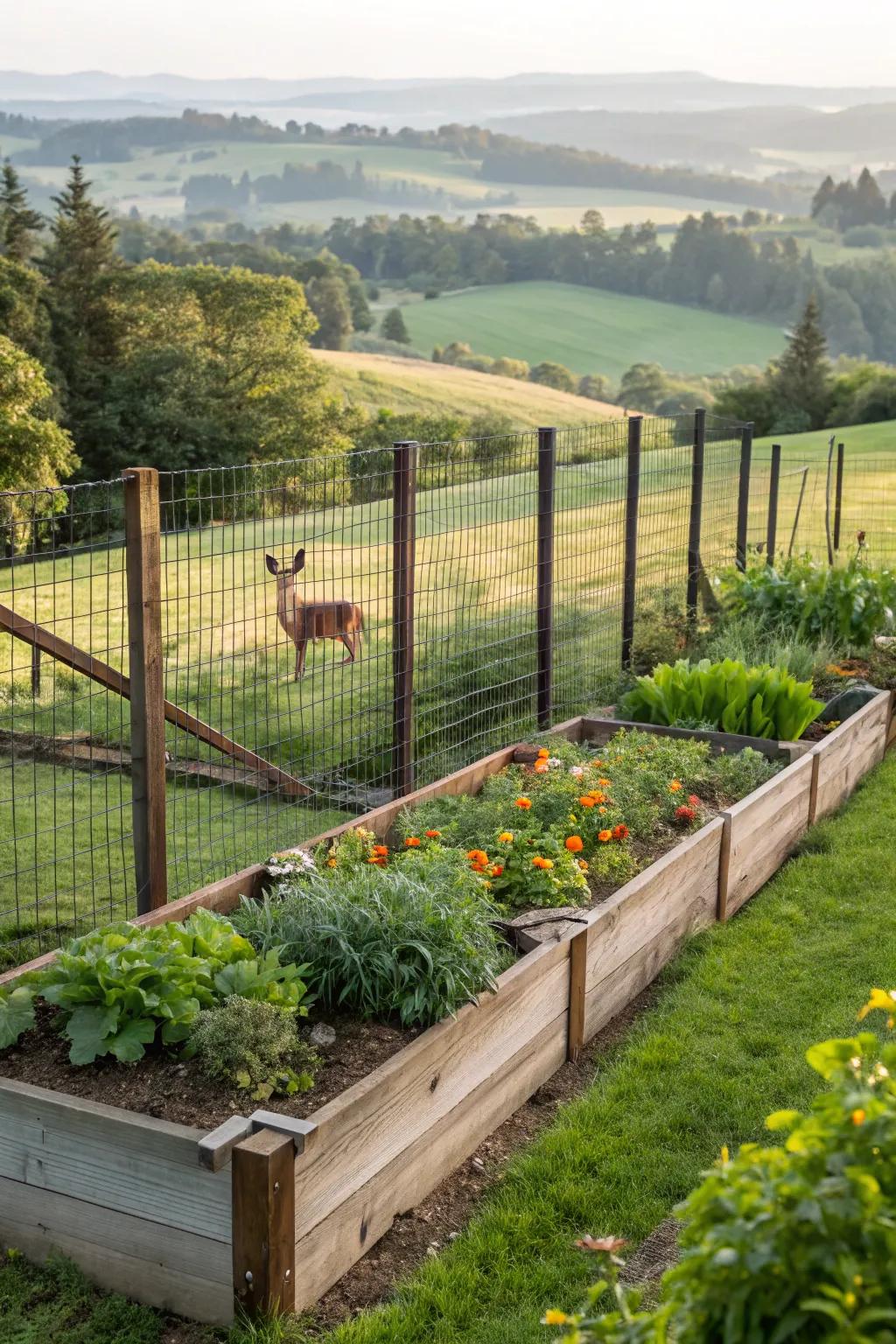 A tall fence is essential to protect your garden from deer.