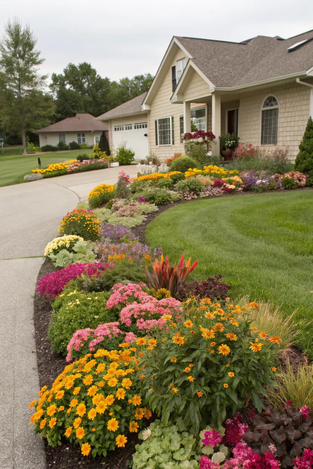 Vibrant flower beds bring life and color to your landscape.