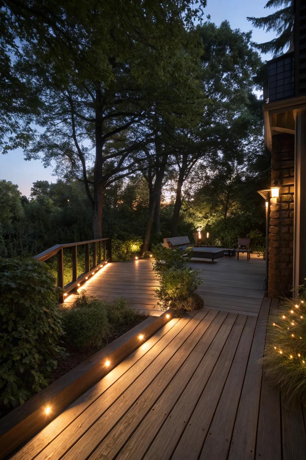 Define your deck space with elegant perimeter lighting.