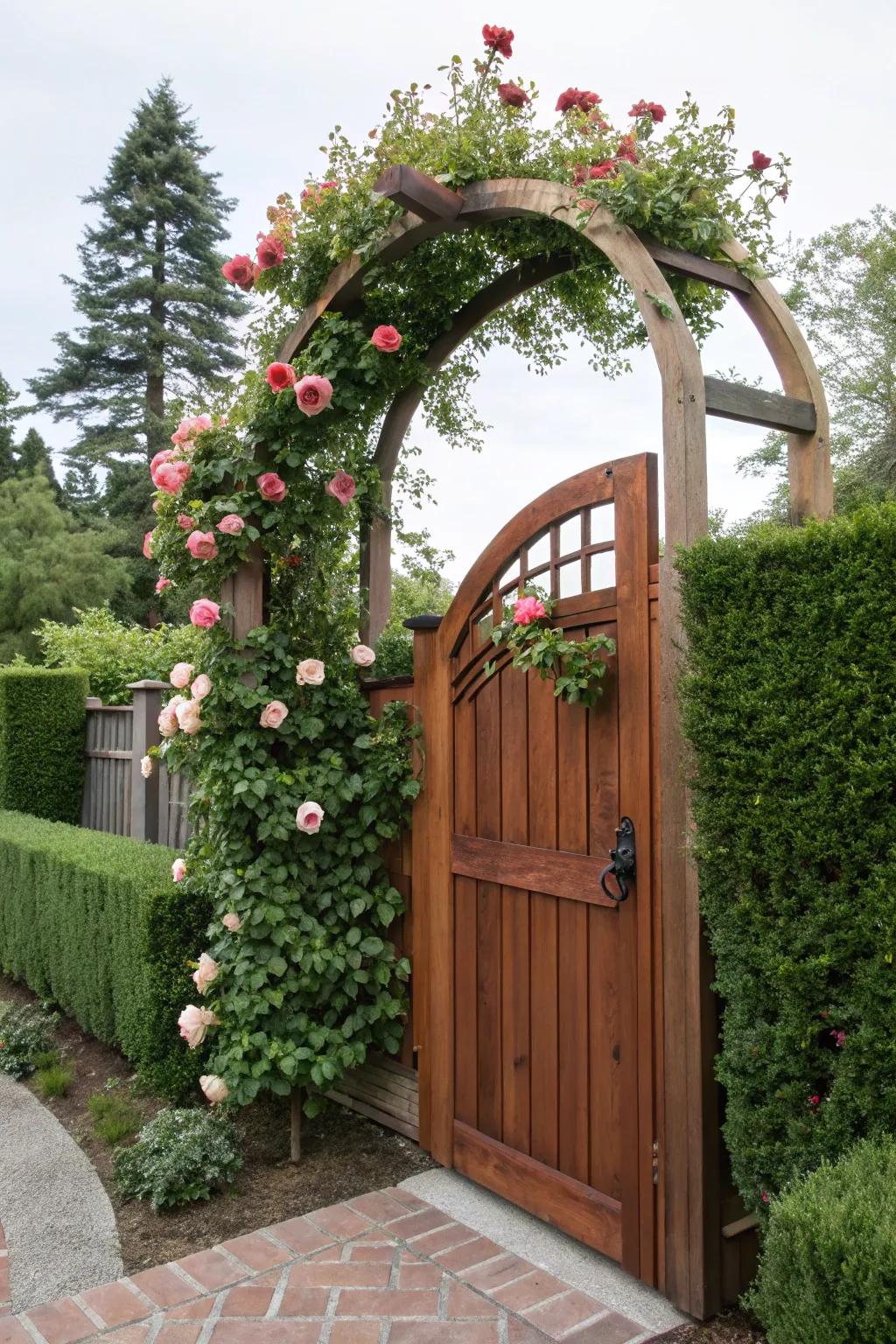 An arched top design exuding elegance and charm.