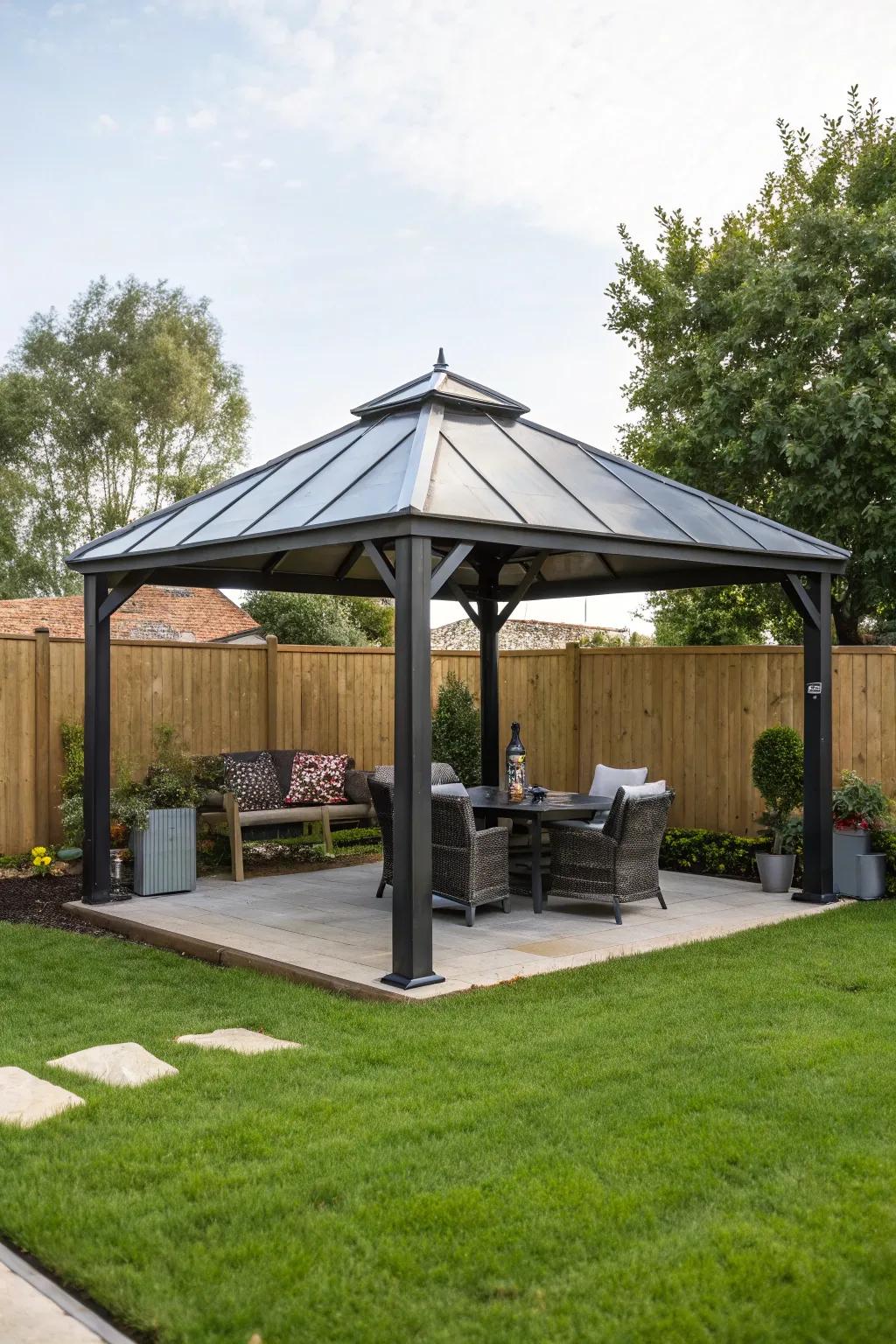 PVC roofs provide a cost-effective weather-resistant solution.