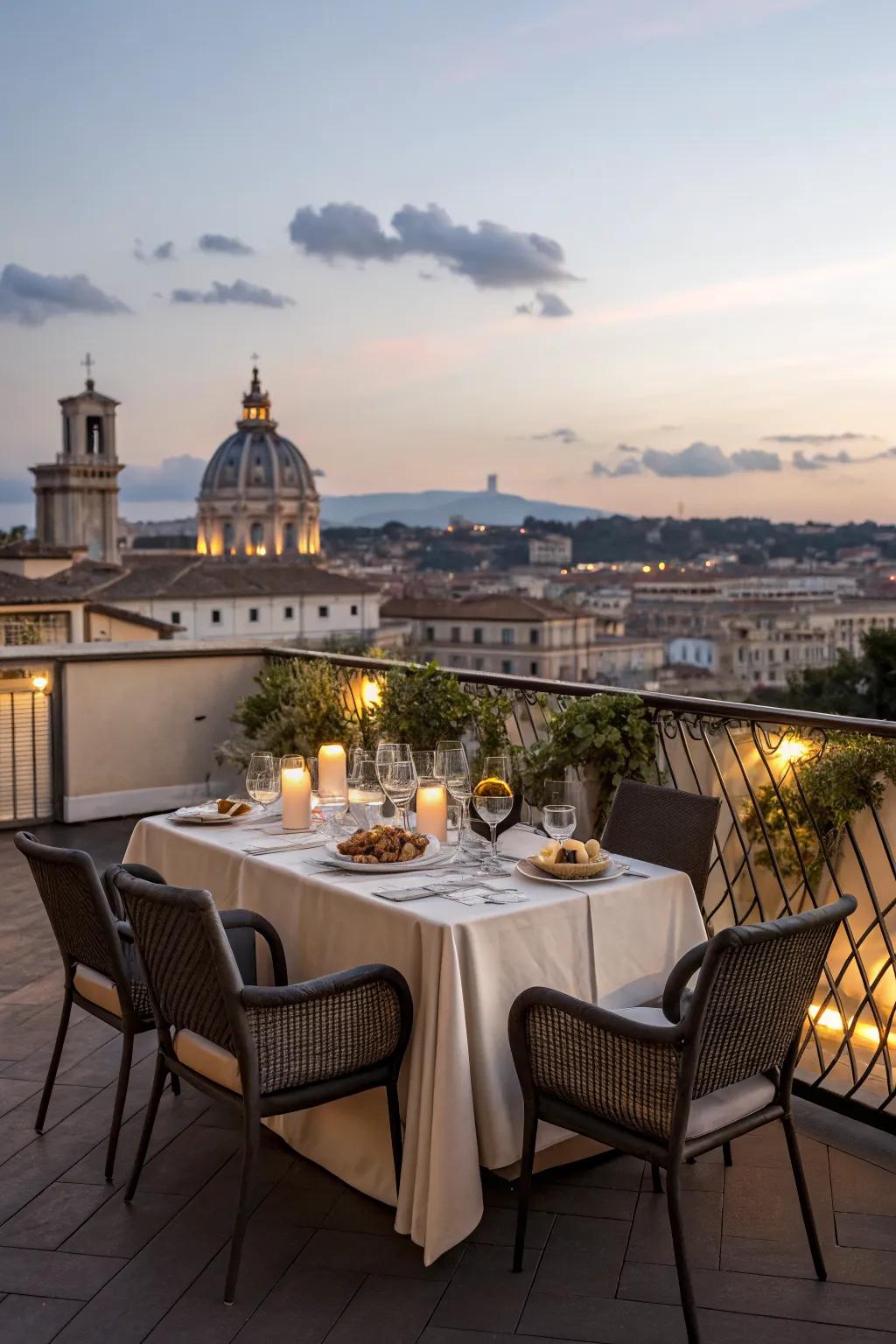 An inviting dining setup perfect for enjoying meals outdoors.