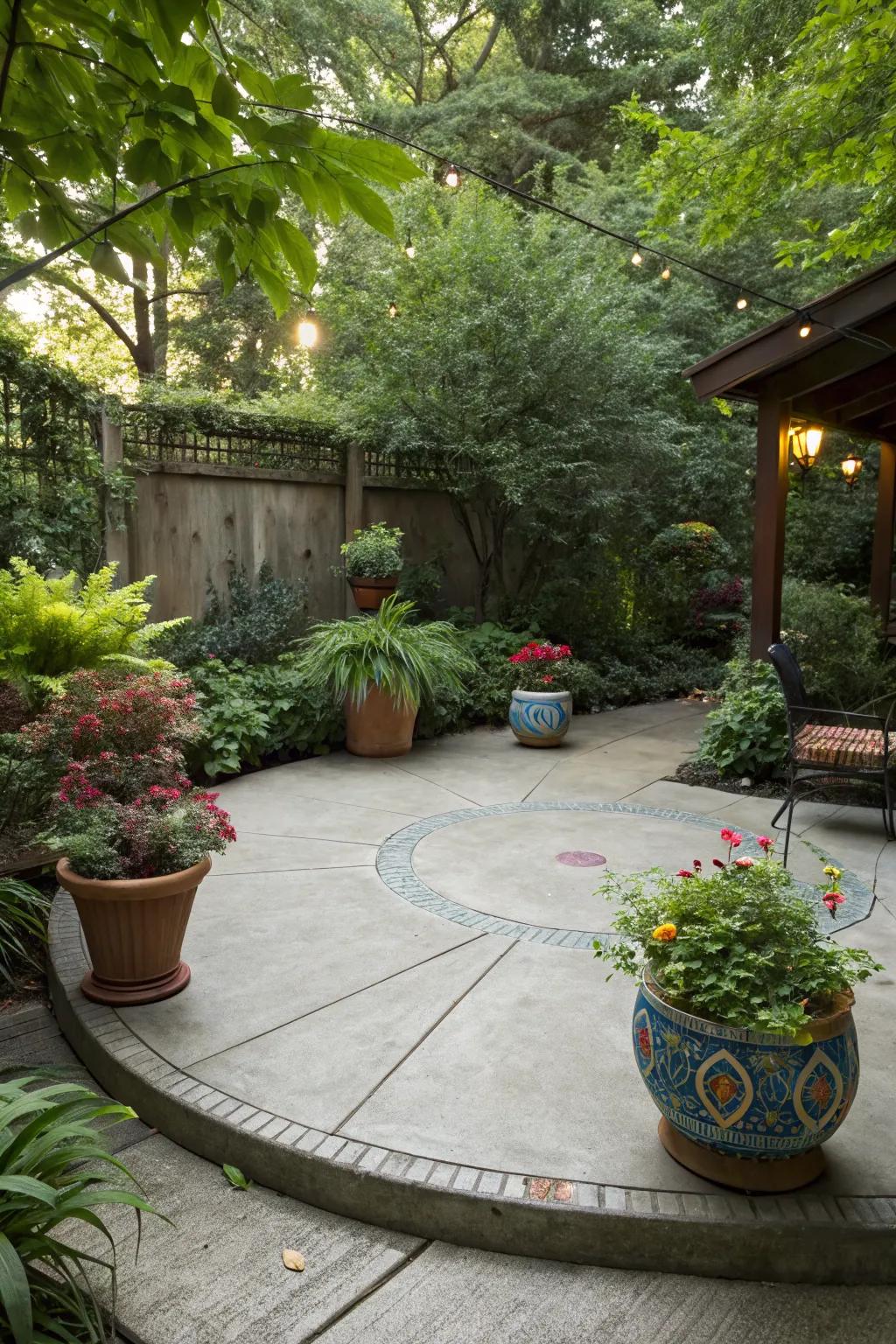 Seamlessly integrated landscaping creates a harmonious outdoor space.
