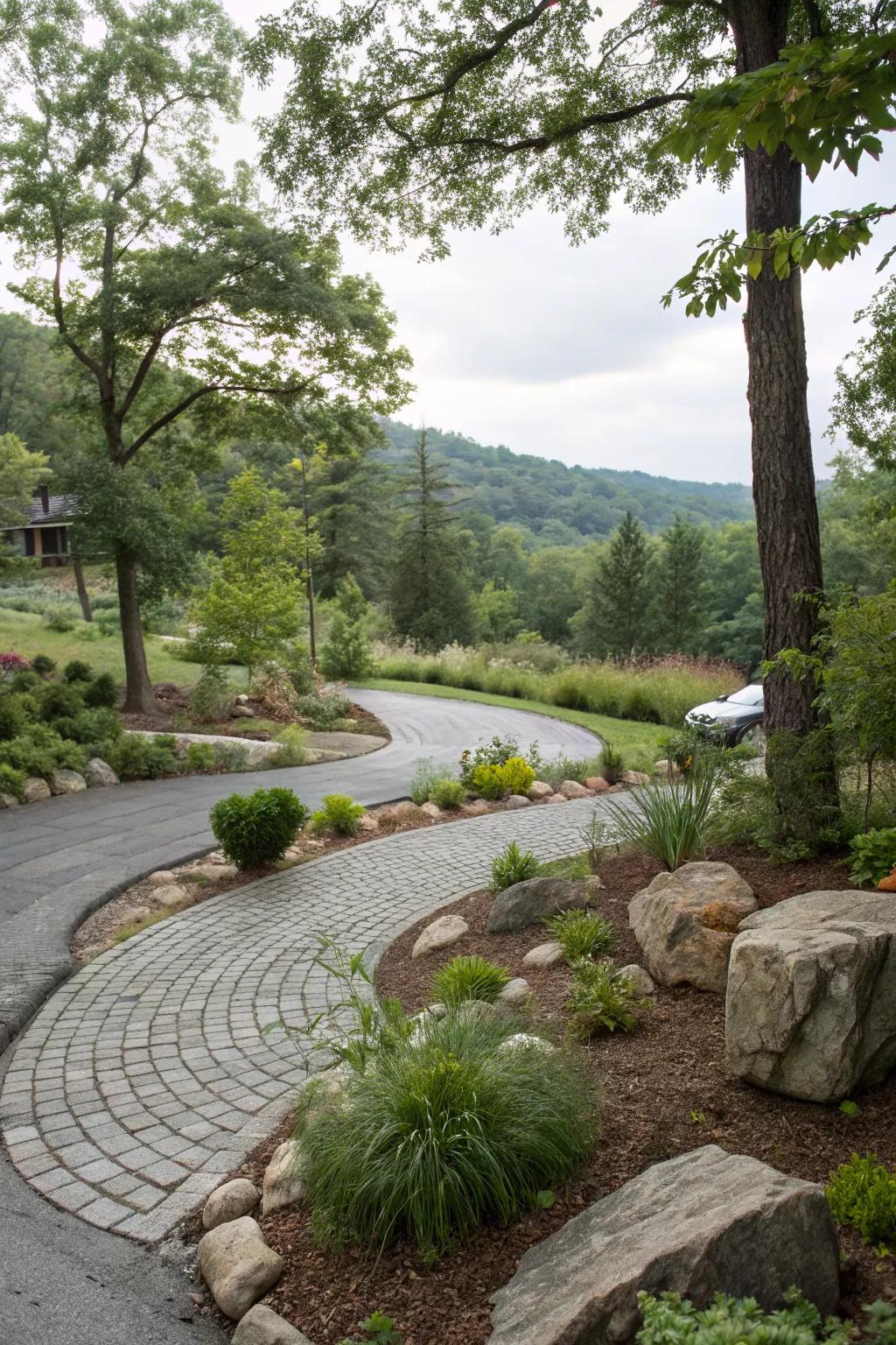 A woodland retreat offers a serene and natural welcome.