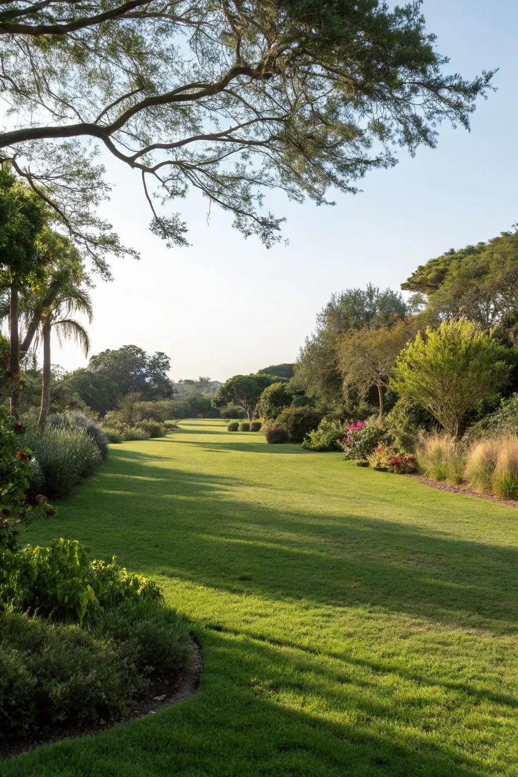 Lush greenery enhances the natural beauty of rural acres.