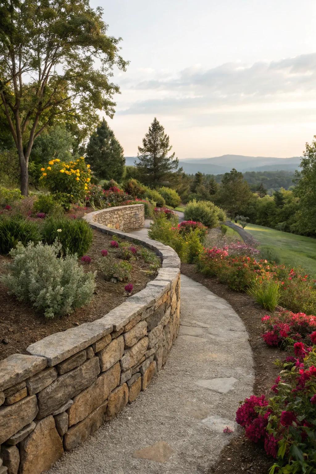 Inviting curves in a rustic landscape.