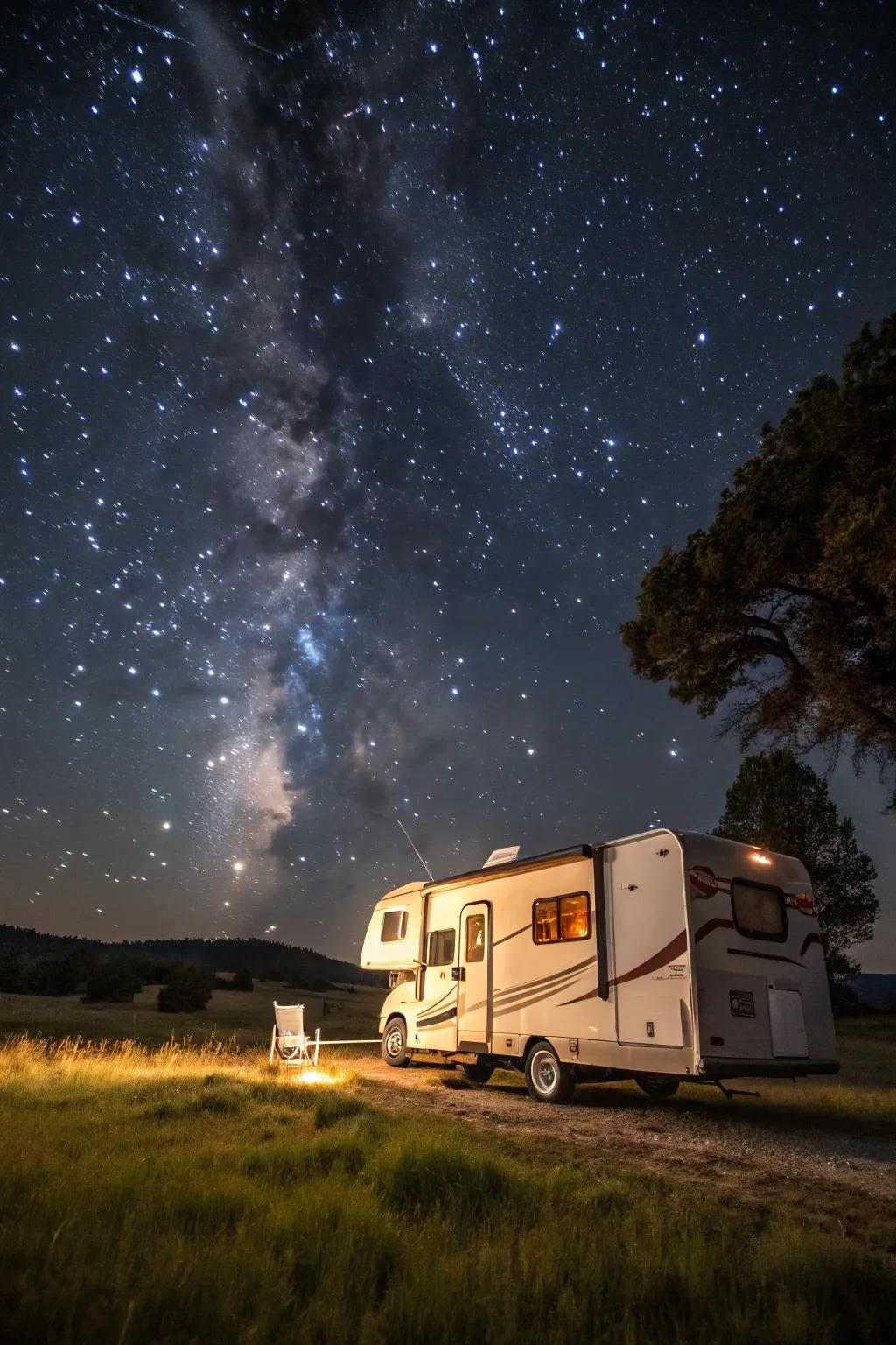 Under-RV lights add a unique and modern touch to your setup.