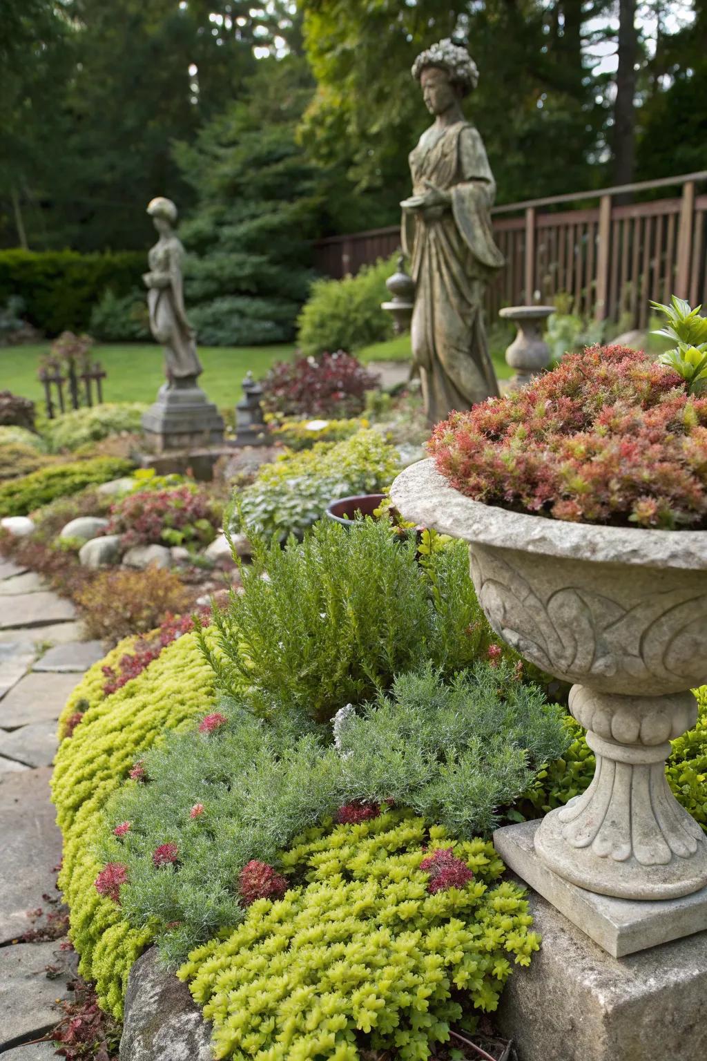 Sedums can seamlessly enhance your garden decor.