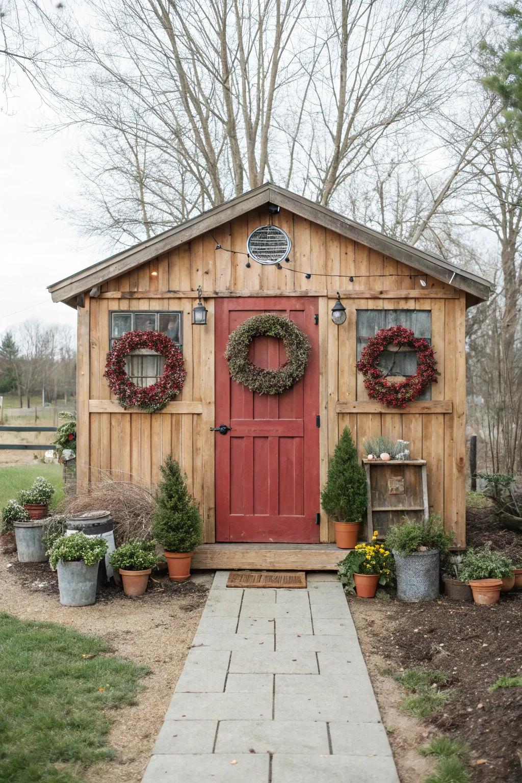 Decorative touches personalize your shed's exterior.