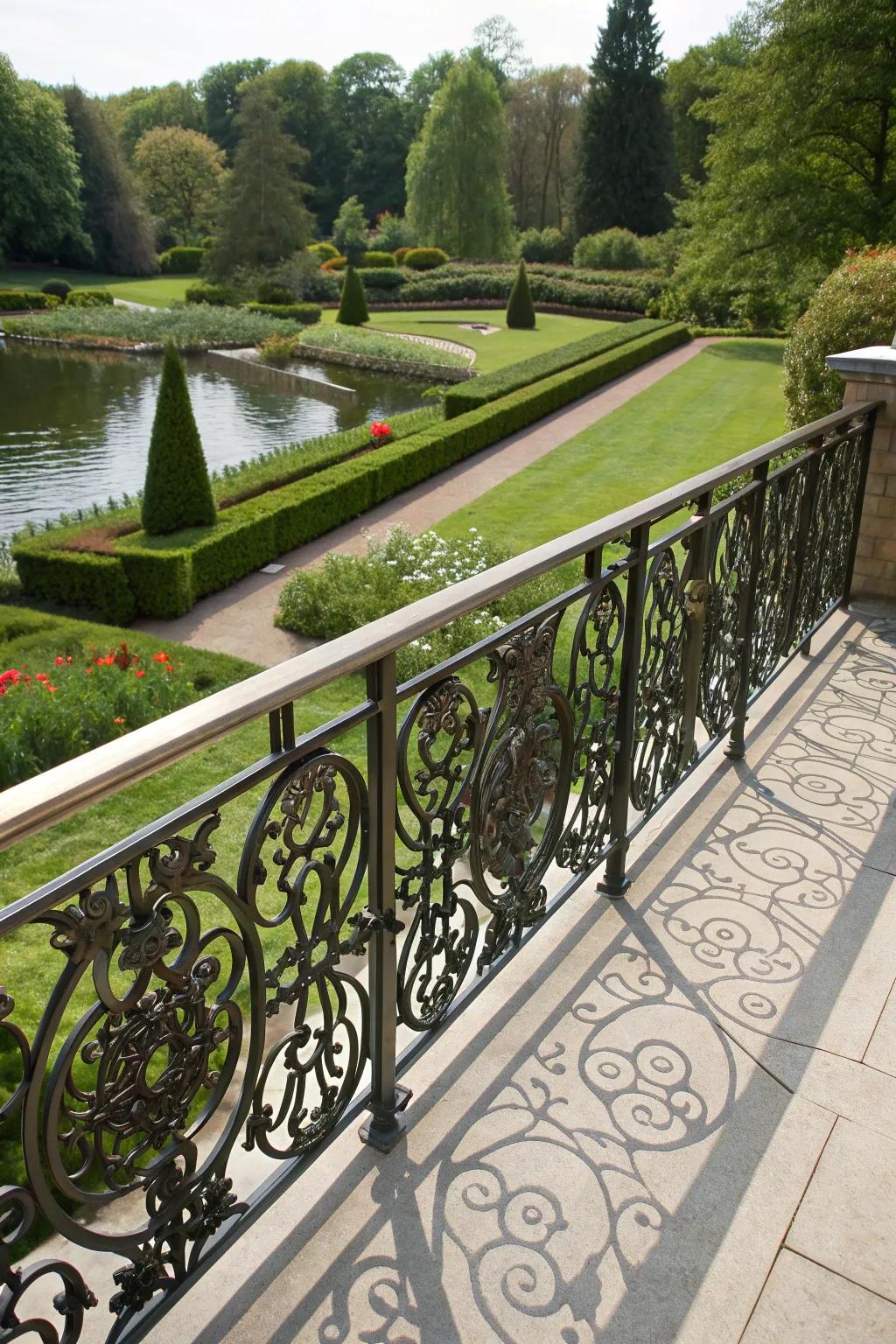 Intricate metal designs add a touch of artistry to your deck.