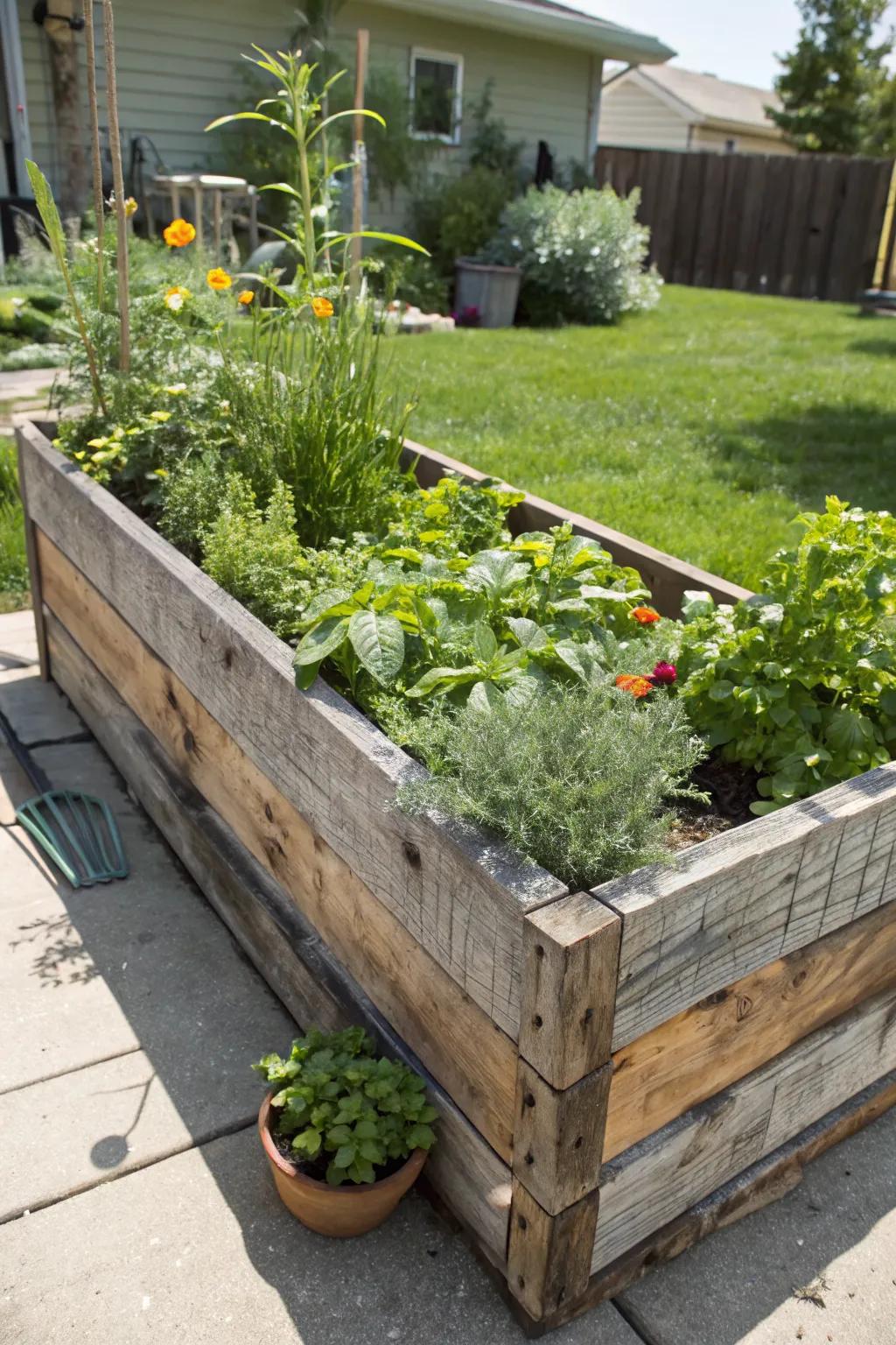 Raised garden beds are perfect for growing your own produce on a budget.