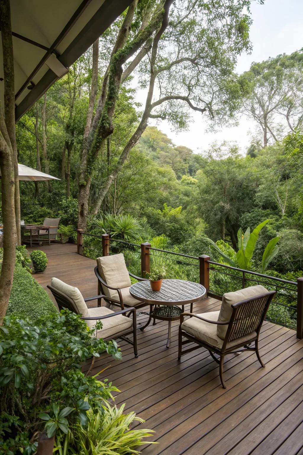 Add warmth with wooden elements.