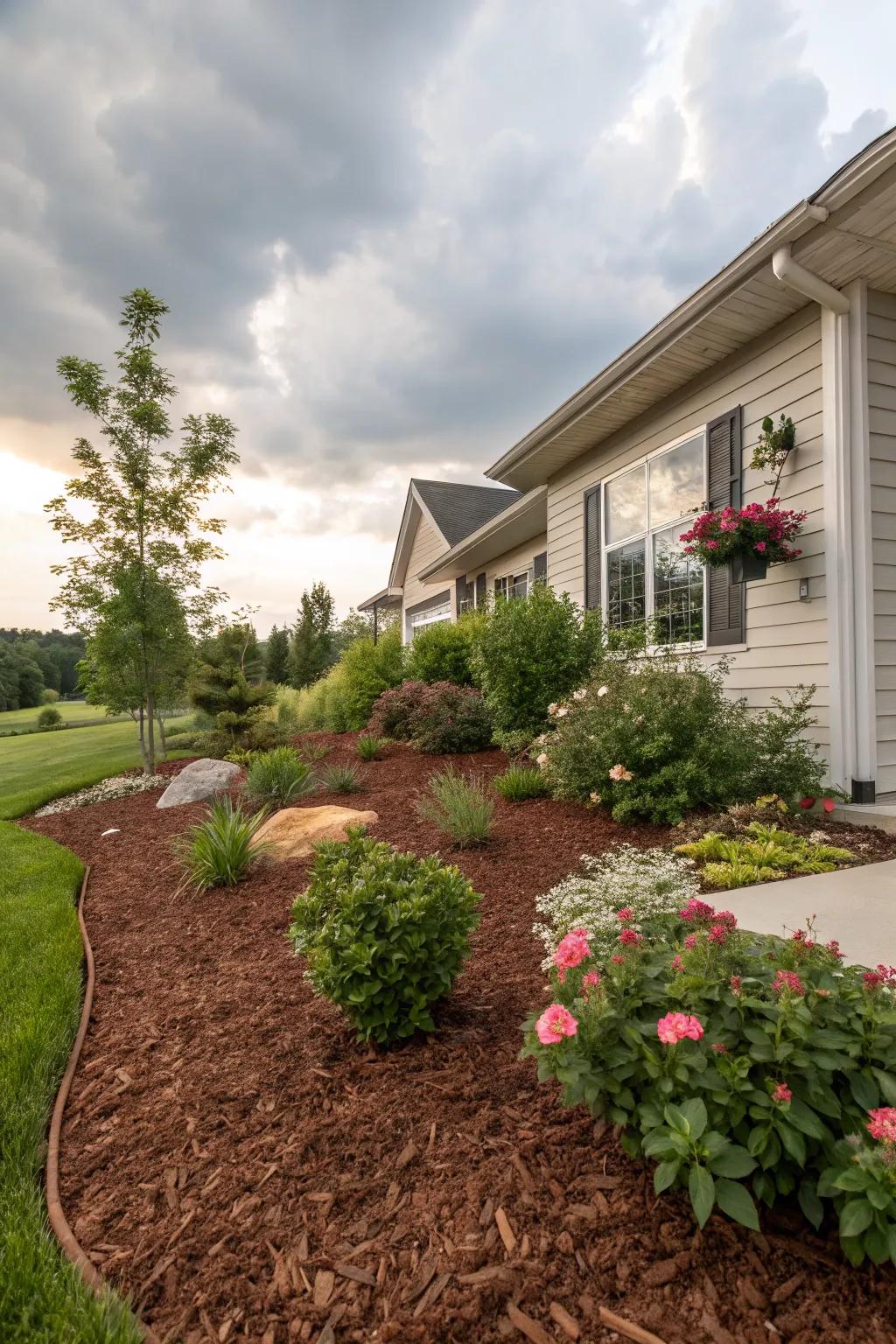 Create an inviting space with the natural look of mulch.