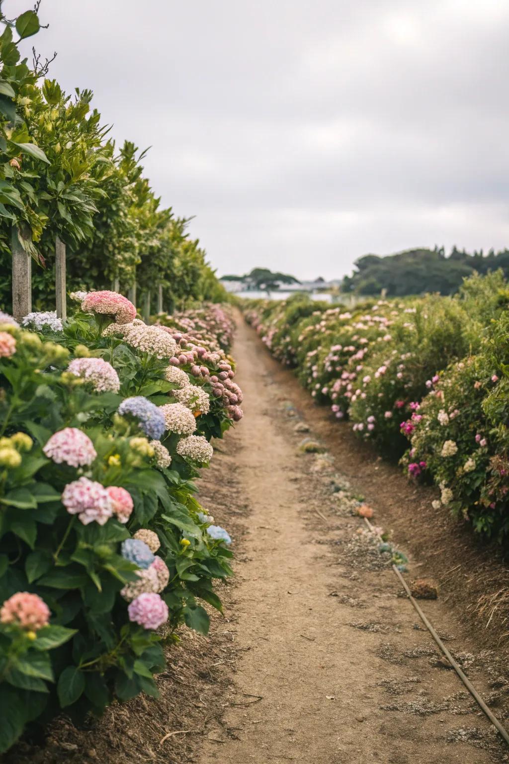 Use pathways creatively for plant placement