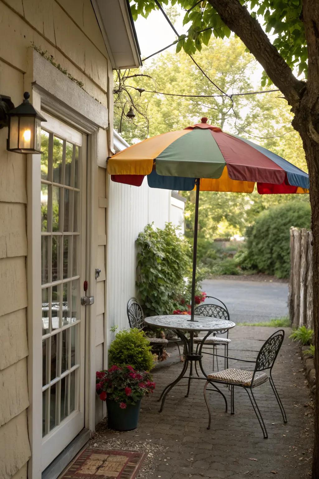 Patio umbrellas are versatile and easy to use for instant shade.