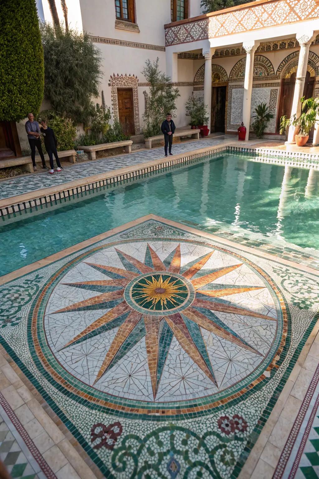 Mosaic art turns your pool into a masterpiece.