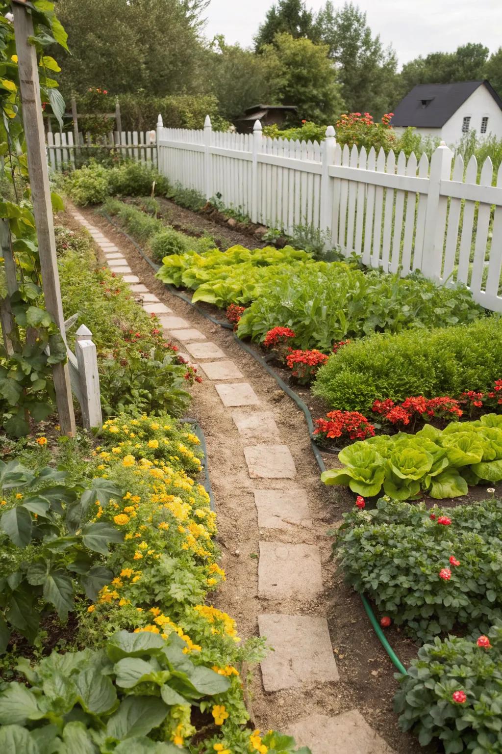 Inviting pathways make it easy to tend to your garden and enjoy the view.