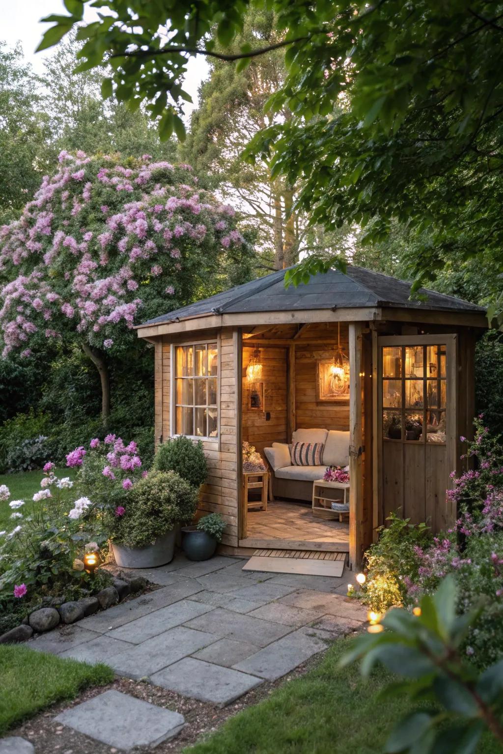 A cozy corner smoker nook, perfect for relaxation.