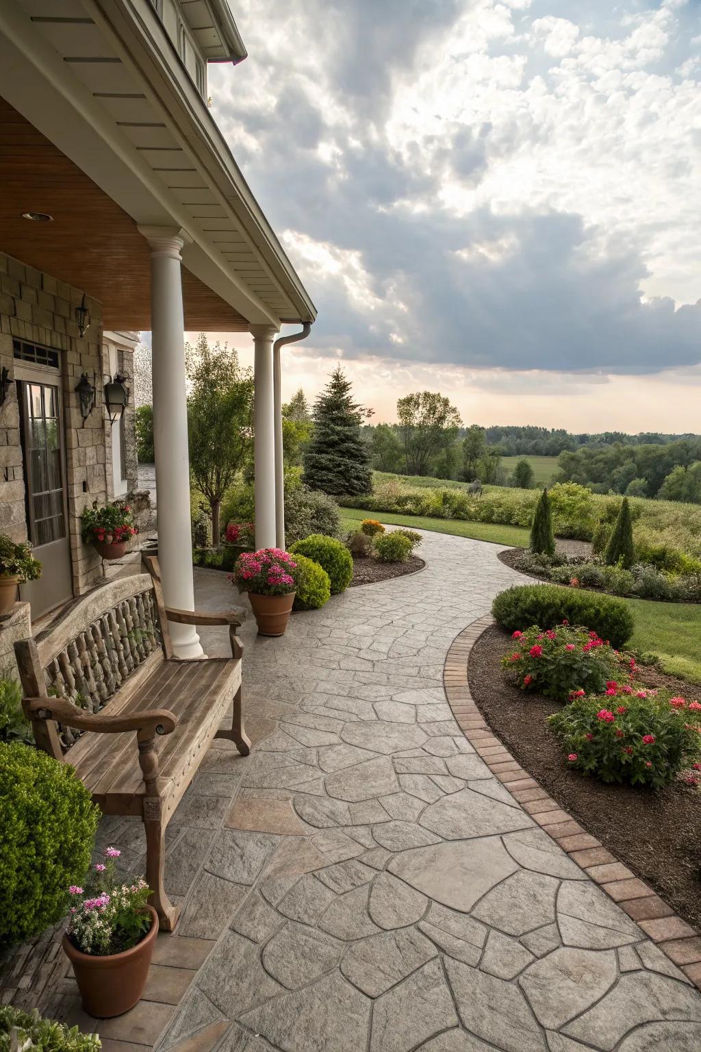 Step into the past with cobblestone elegance.