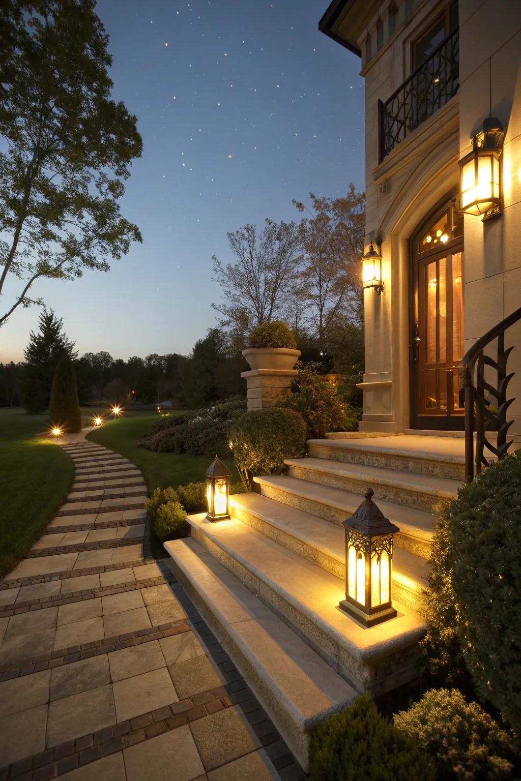Welcoming glow with stylish outdoor lighting