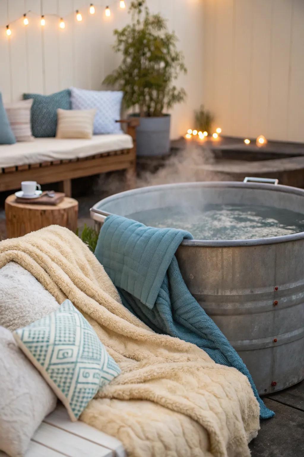 Create a warm and inviting space with cozy accessories.