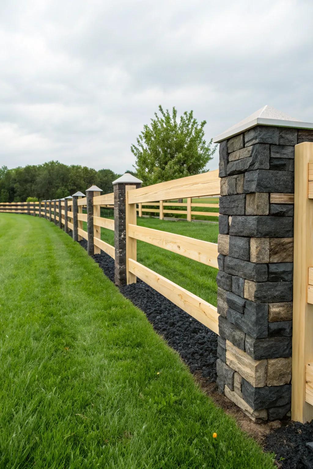 A striking dual-toned fence that stands out