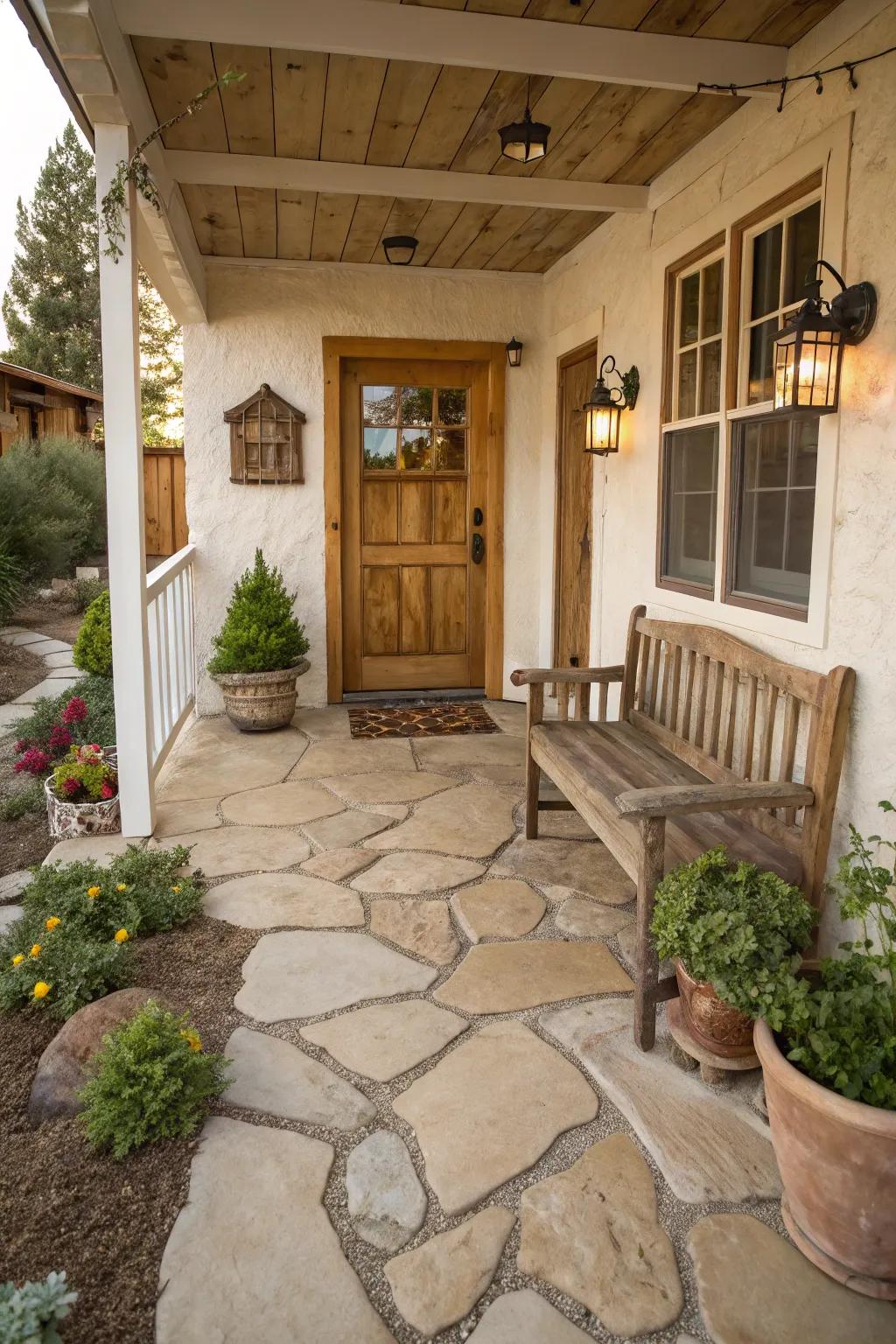 Cholla beige flagstone offers durability and timeless appeal.