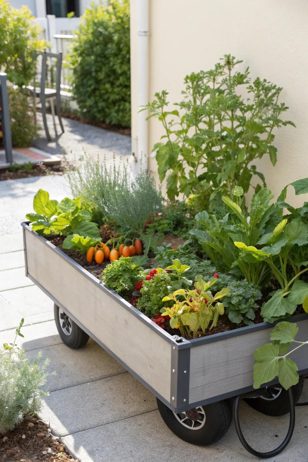 Mobile raised beds offer flexibility and convenience for temporary gardeners.