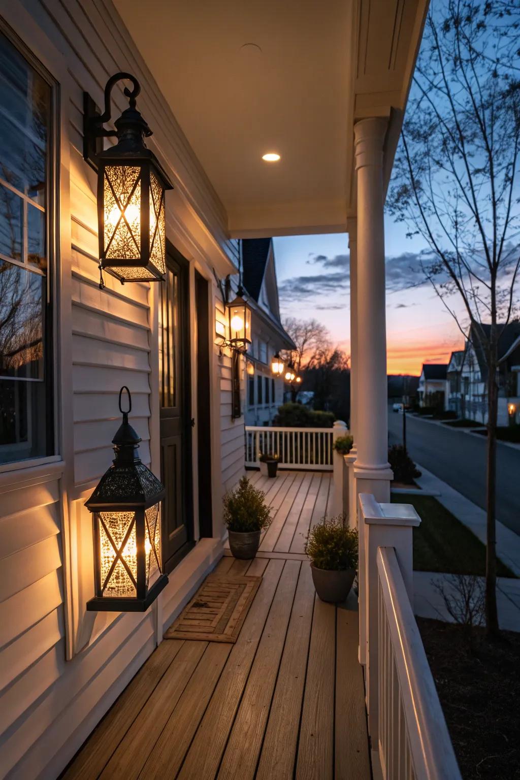 Ambient lighting creates a welcoming glow.