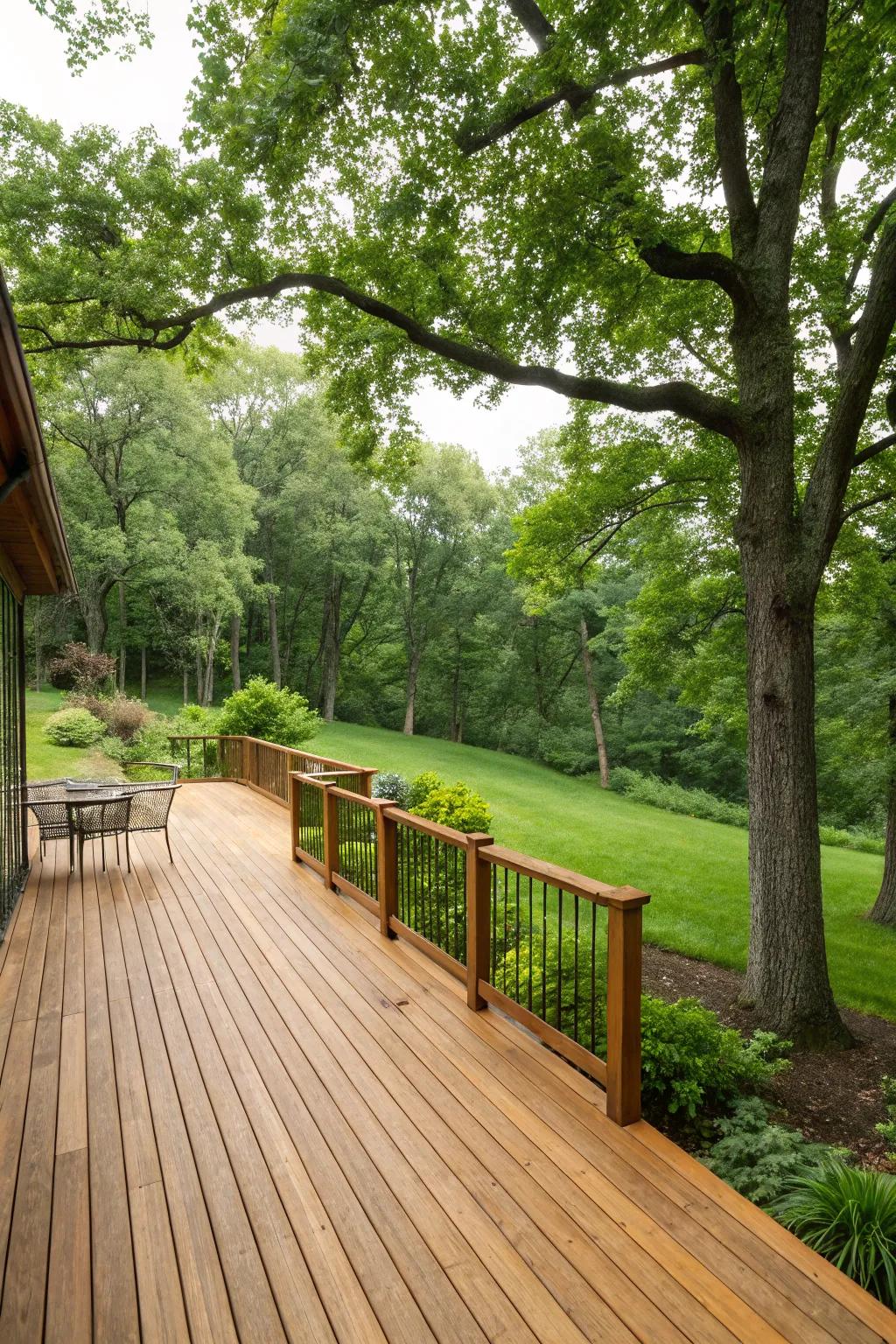 Deck colors that naturally integrate into the surrounding environment.