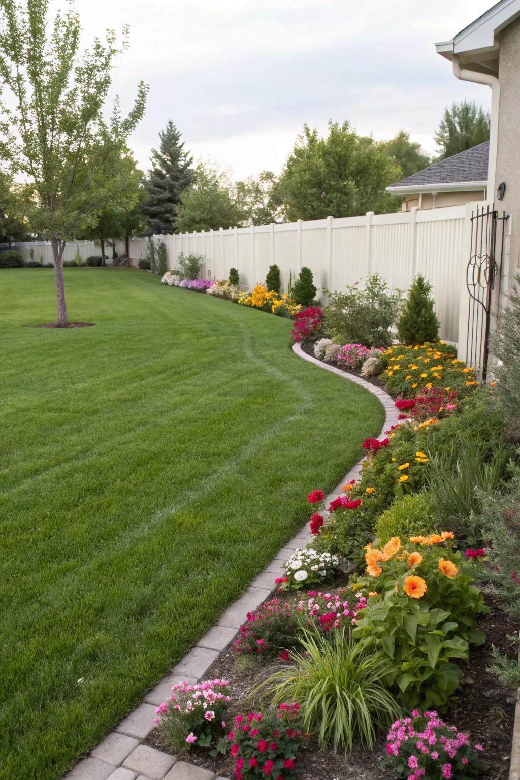 A vibrant green lawn serves as a perfect backdrop in a Utah backyard.