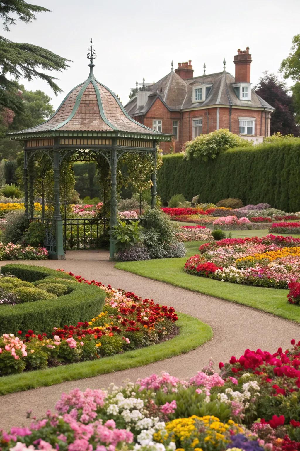 Abundant blooms bring life and color to the garden.