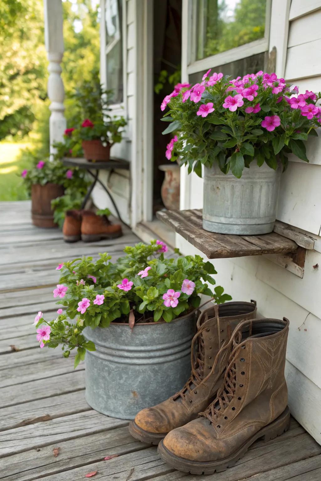 Get creative with unique containers.