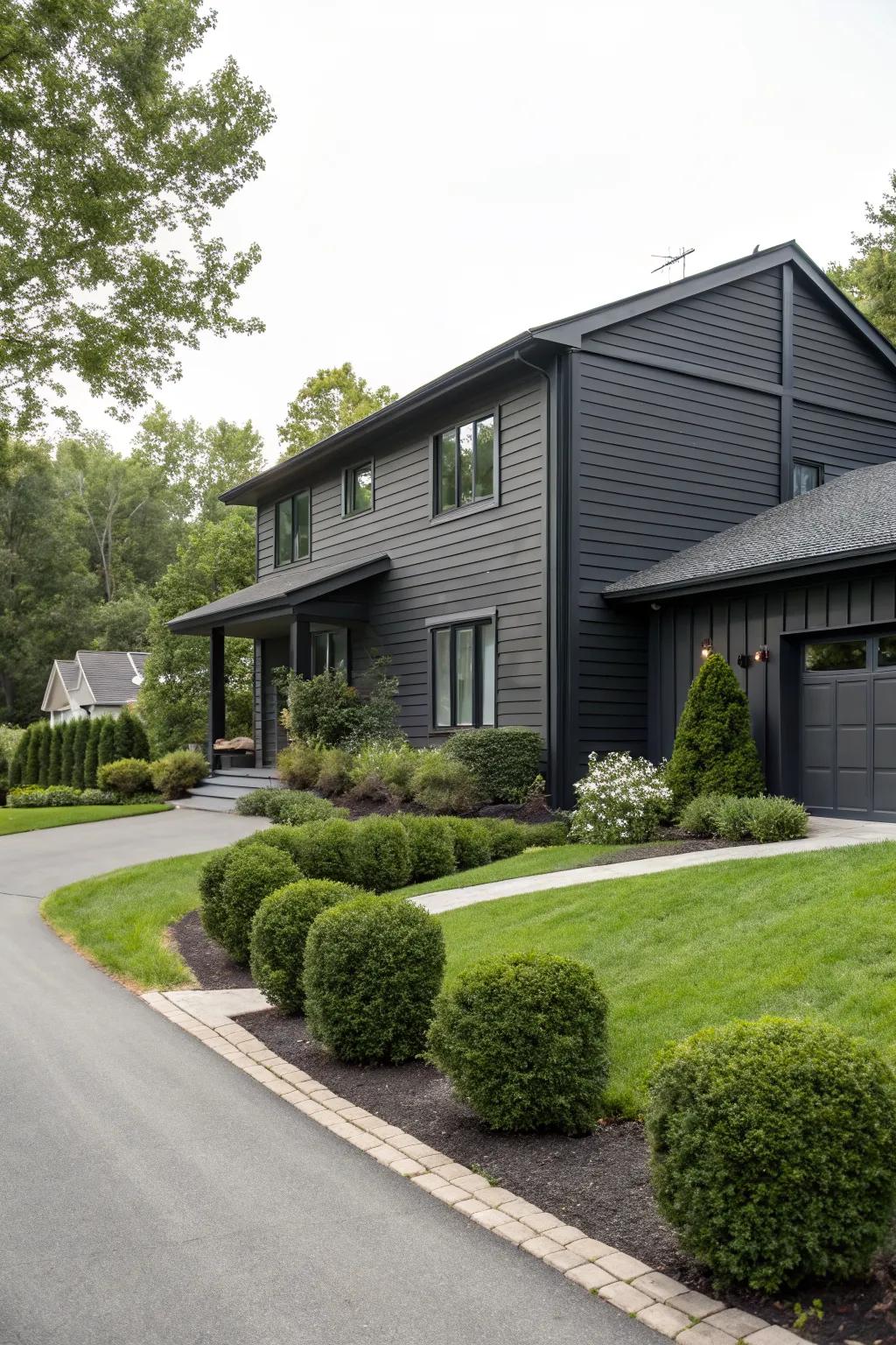 Deep charcoal brings a dramatic flair to your home.