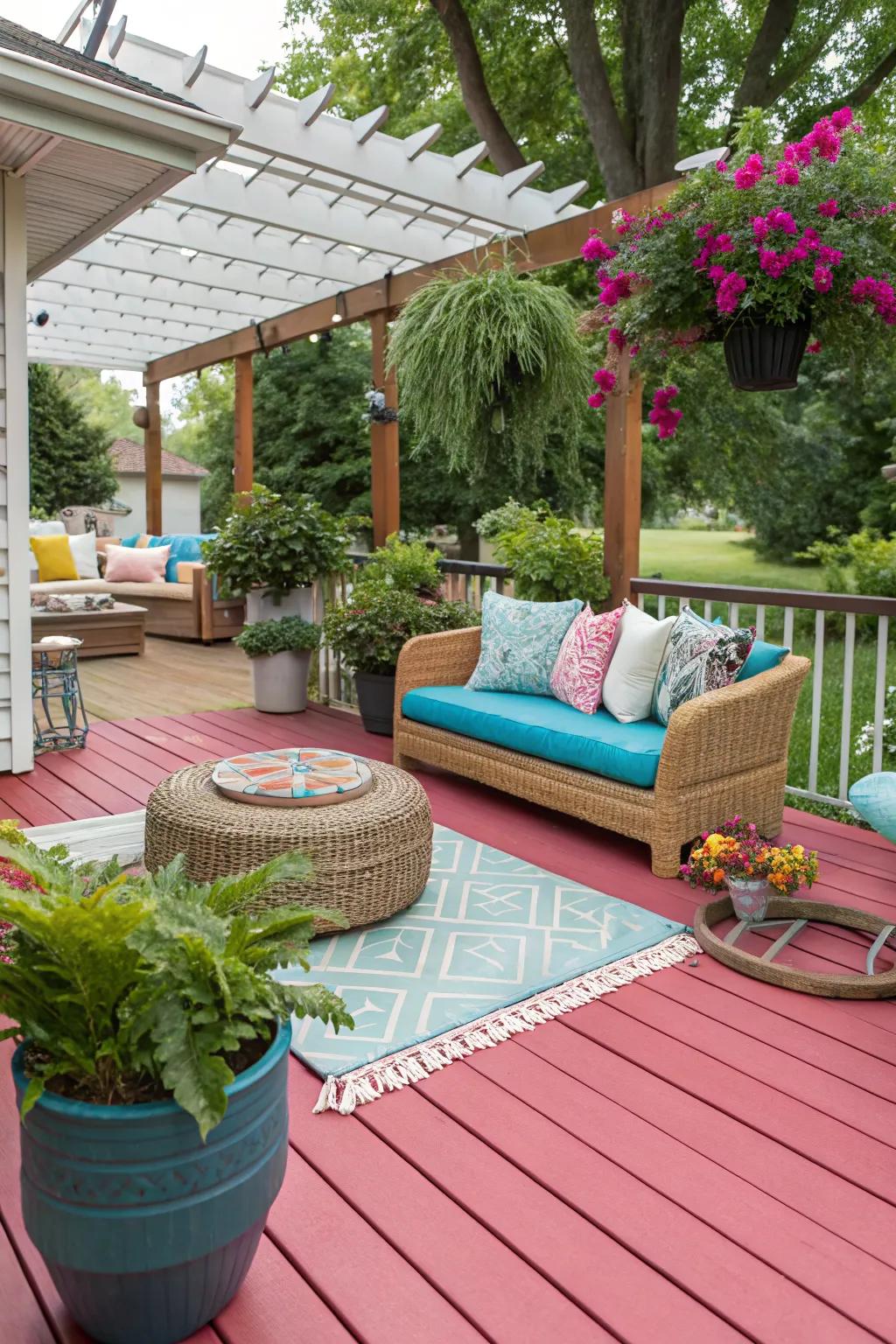 A painted deck surface can refresh your entire outdoor area.